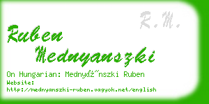 ruben mednyanszki business card